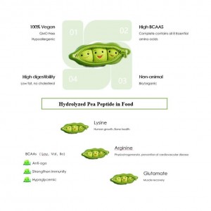 Factory directly China Non-GMO Hydrolyzed Pea Peptide for personal care